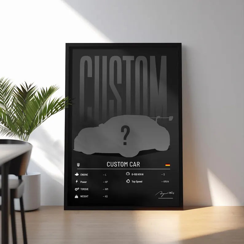 Créer un Tableau de Votre Voiture Personnalisée